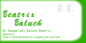 beatrix baluch business card